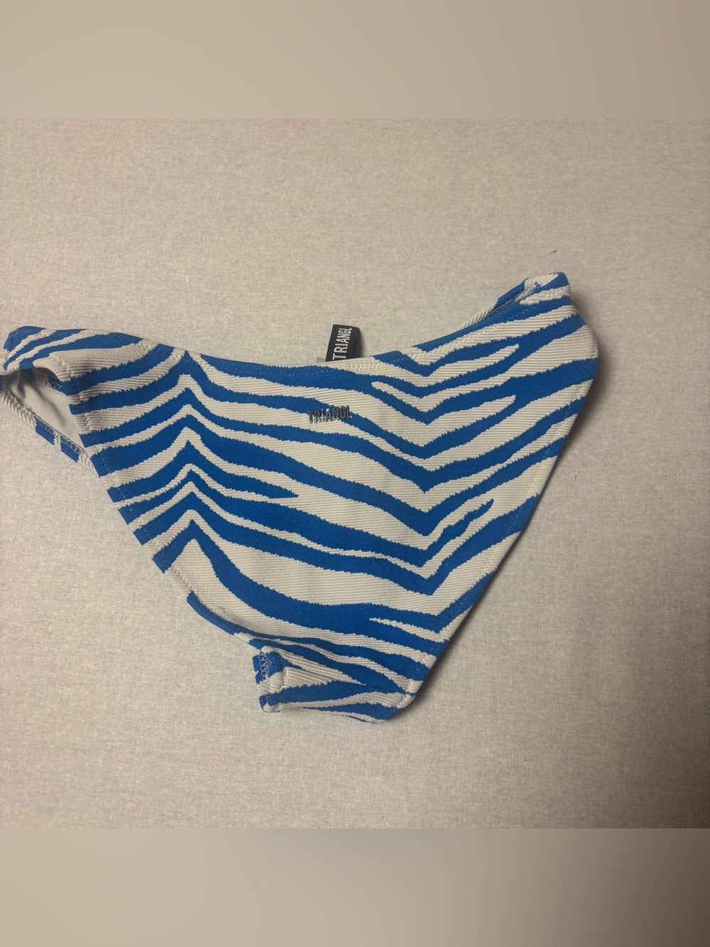 triangl swimwear Blue and White Zebra-Print Swim Bottoms Sizs XS